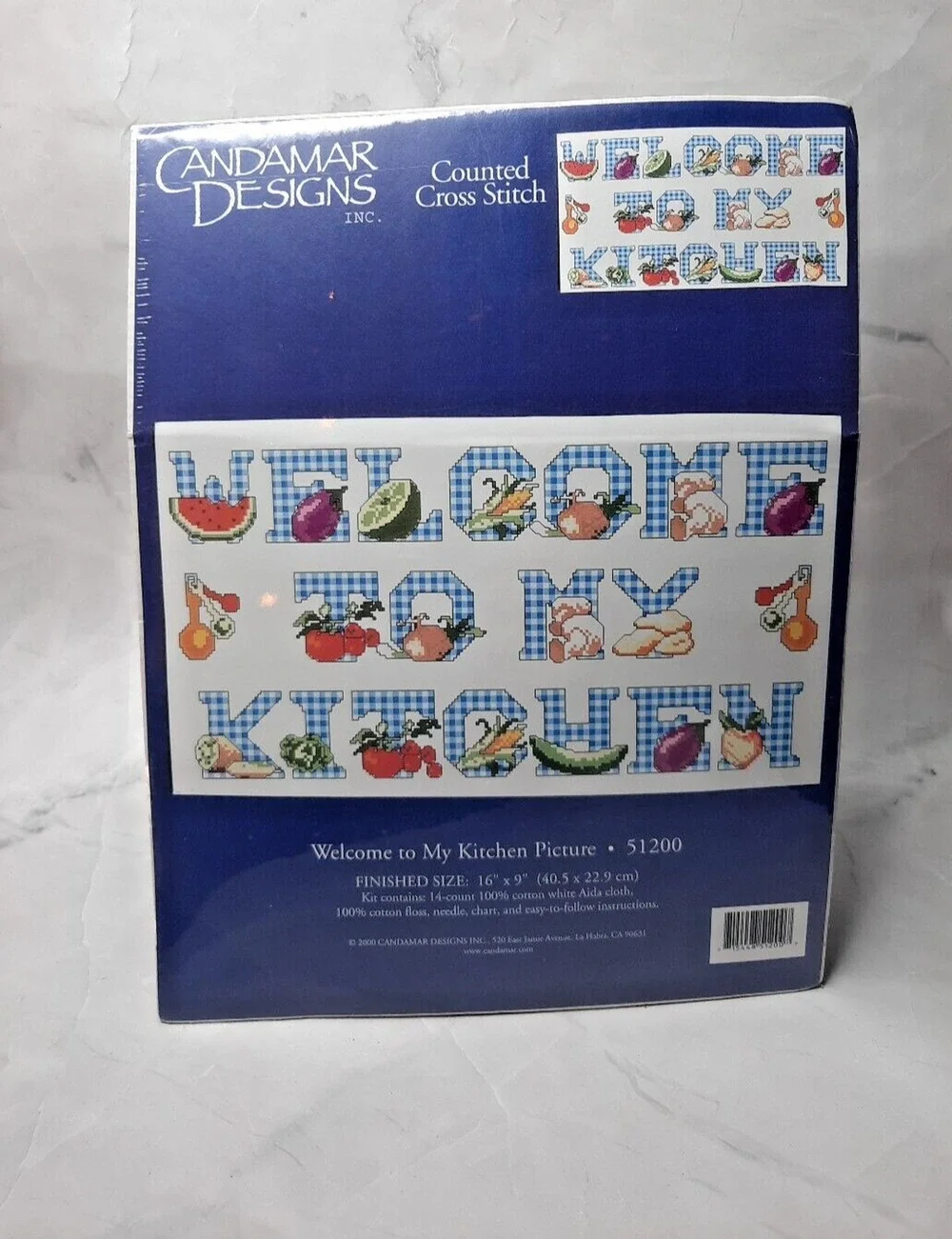 Candamar Counted Cross Stitch Kit Welcome to My Kitchen Picture 51200 16x9